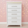 Reflections - 5 Drawer Chest With Lights - Pearl - White, 51.88" Tall