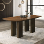 Delina - Dining Table - Walnut - Dark Brown, 79"