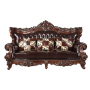 Forsythia - Sofa - Espresso Top Grain Leather Match & Walnut, 93"