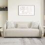 Etienne - Sofa With 3 Pillows - Beige Linen, 84"