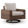 Dolan Creek Swivel Lounge With Cushion Gray / Brown