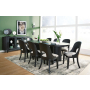 Rowanbeck - Black - 10 Pc. - Dining Table, 8 Side Chairs, Server