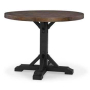 Valebeck - Black / Brown - Round Drm Counter Table Top, 48"