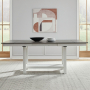 Brook Bay - Gathering Trestle Table - Textured White / Carbon, 40"