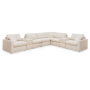 Cozymax - Oyster - 8-Piece Sectional With 2 Storage Consoles, 156"