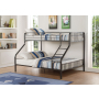 Caius - Twin Long Over Queen Bunk Bed - Gunmetal