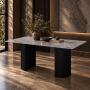Leander - Dining Table With Ceramic Top - Gray & - Gray, 71"
