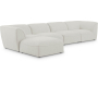 Miramar - 5 Piece Modular Sectional With Chaise - Cream, 142"