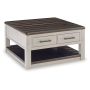 Darborn - Gray / Brown - Lift Top Cocktail Table, 35.5"