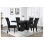 D03 - Dining Table And 6 D03 Dining Chairs - Black