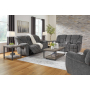 Foreside - Charcoal - 3 Pc. - Reclining Sofa, Reclining Loveseat With Console, Rocker Recliner
