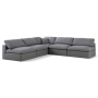 Serene - 5 Piece Modular Corner Armless Sectional, 118"