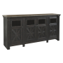 Tyler Creek - Black / Gray - Extra Large TV Stand