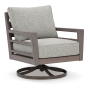 Hillside Barn - Gray / Brown - Swivel Lounge W/ Cushion