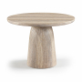 Venosa - 42" Concrete Indoor/Outdoor Dining Table - Travertine - Beige, 42"