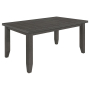 Dalila - Rectangular Wood Dining Table - Dark Gray, 66"