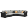 Beachcroft 4-Piece Outdoor Sectional Black, 130"