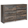 Drystan - Brown / Beige - Six Drawer Dresser, 58.7" Wide