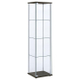 Bellatrix - 4-Shelf Clear Glass Curio Cabinet - Cappuccino