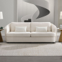 Mariko - Sofa With 2 Pillows - Beige Linen, 84"