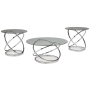 Hollynyx - Chrome Finish - Occasional Table Set (Set of 3), 38"