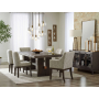 Burkhaus - Dark Brown - 10 Pc. - Dining Room Extension Table, 6 Side Chairs, 2 Arm Chairs, Server
