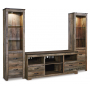 Trinell 3 Pc. Entertainment Center 63" TV Stand Brown