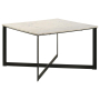 Tobin - Square Marble Top Coffee Table - White And, 28"