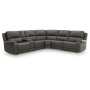 5Z Pittson 6-Piece Power Reclining Sectional With Storage Console Anchor