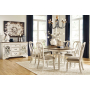 Realyn - White - 8 Pc. - Extension Table, 6 Ribbon Back Side Chairs, Server