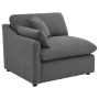Hobson - Upholstered LAF Chair - Charcoal, 42"
