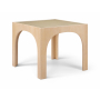 Waldorf - Tempered Glass Top Dining Table - Natural - Light Brown, 36.25"