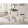 Nimai - Counter Height Set - Gray Oak & Sandy - Dark Gray