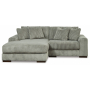 Lindyn Left Arm Facing Corner Chaise 2 Pc Sectional Fog, 99"