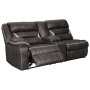 Kincord Laf Rec Power Sofa with Console Midnight, 83"