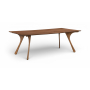 Glenwood - 86.75" Solid Wood And Walnut Veneer Dining Table - Brown - Dark Brown, 86.75"