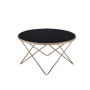 Valora - Coffee Table - Black Glass & Champagne - Black, 34"
