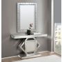Nowles - Accent Table - Mirrored & Faux Stones - 31", 47"