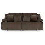 Top Tier - Chocolate - 2-Piece Reclining Sectional Loveseat, 92"