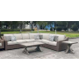 Laguna Heights Curved Corner Chair With Cushion Beige, 74.02"