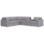 Cozymax - Granite - 6-Piece Sectional With Storage Console, 124"
