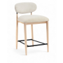 Riccio - Upholstered Stool - Cream - White