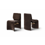 Slique - Performance Fabric Upholstered Dining Chair (Set of 2) - Brown - Dark Brown