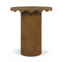 Dahlia - Solid Wood And Natural Cane Bar Height Table - Brown - Dark Brown, 36.25"
