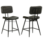 Partridge - Leather Counter Chair (Set of 2) - Antique Espresso