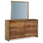 Dressonni - Brown - Dresser And Mirror, 65" Wide