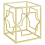 Starlight - Square Metal Dining Table Base - Brass, 24"