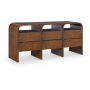 Giada - Solid Wood And Veneer Dresser - Brown, 70" Wide