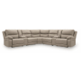Narwhal Place 7-Piece Reclining Sectional With 2 Storage Console Pebble, 133"