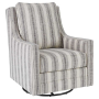 Kambria - Ivory / Black - Swivel Glider Accent Chair